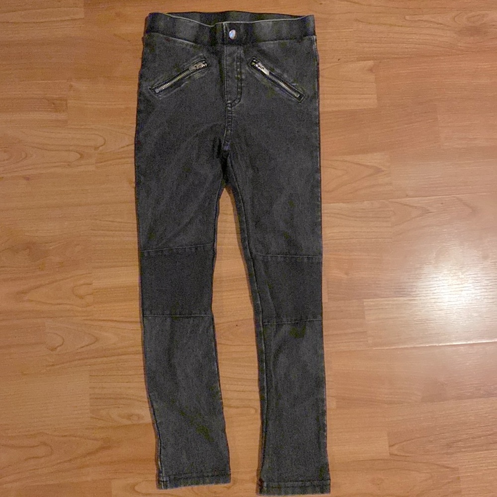 H&M Girls Black Stonewashed Stretchy Pants